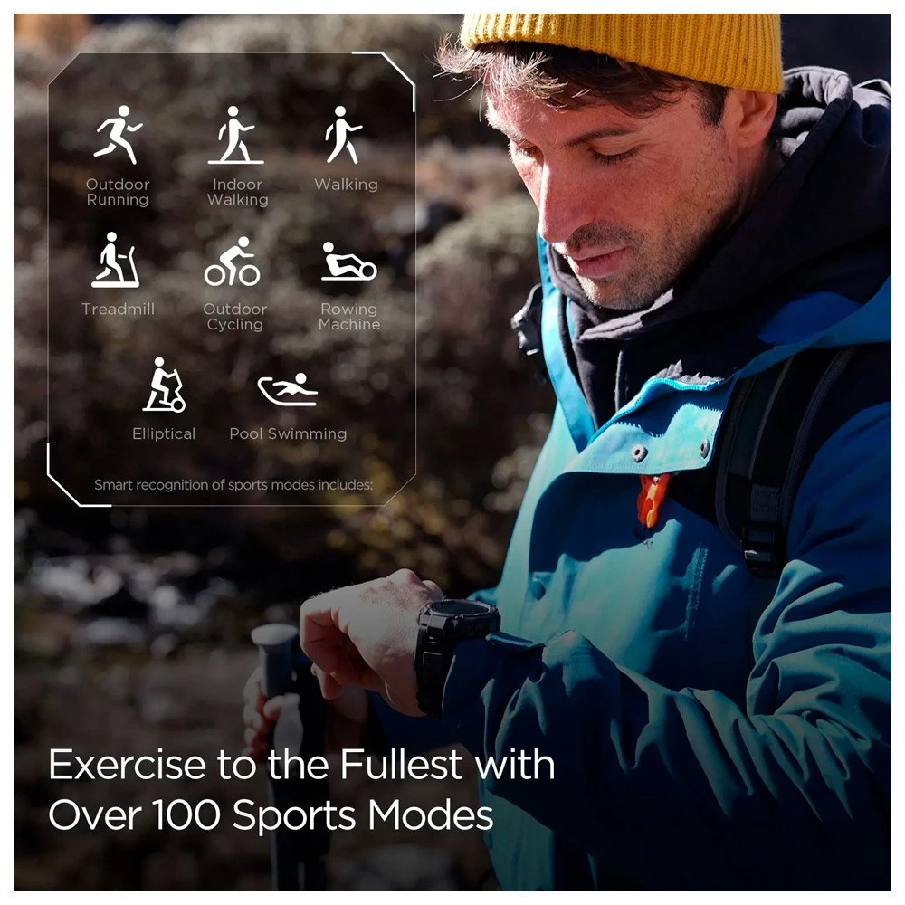 Montre Amazfit T-Rex Pro Meteorite Black 9 Montre Amazfit T-Rex Pro Meteorite Black – Image 7