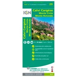 Carte IGN Calvi Cargese Monte Cinto Monte Rotondo