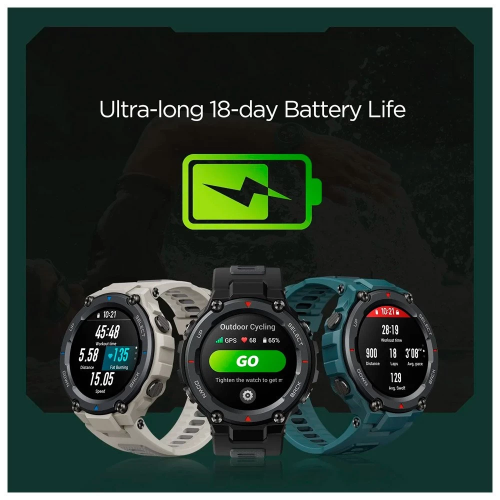 Montre Amazfit T-Rex Pro Meteorite Black 7 Montre Amazfit T-Rex Pro Meteorite Black – Image 5