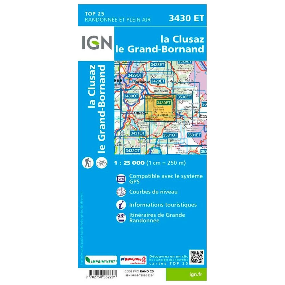 Carte IGN 3430ET La Clusaz, Le Grand-Bornand 4 Carte IGN 3430ET La Clusaz, Le Grand-Bornand – Image 2