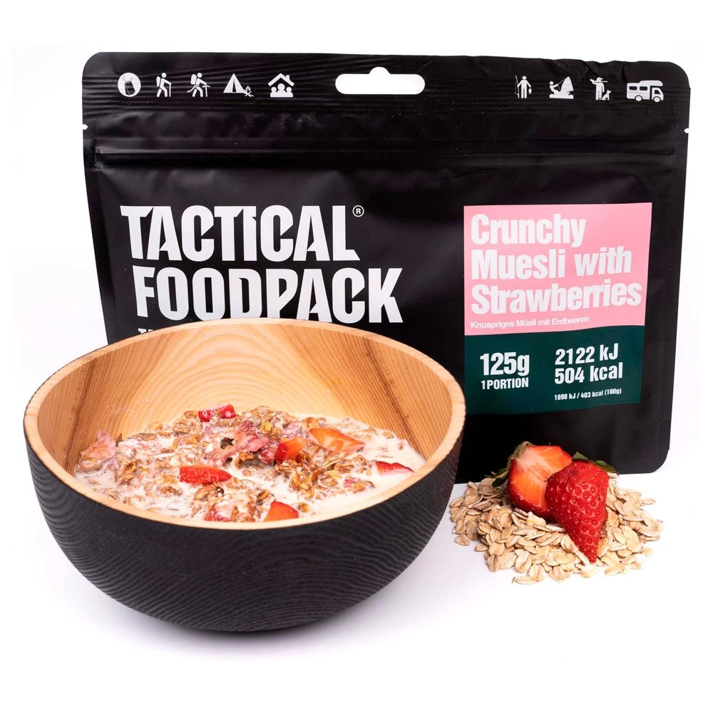 Repas Lyophilisé Tactical Foodpack Crunchy Muesli Strawberries 4 Repas Lyophilisé Tactical Foodpack Crunchy Muesli Strawberries – Image 2