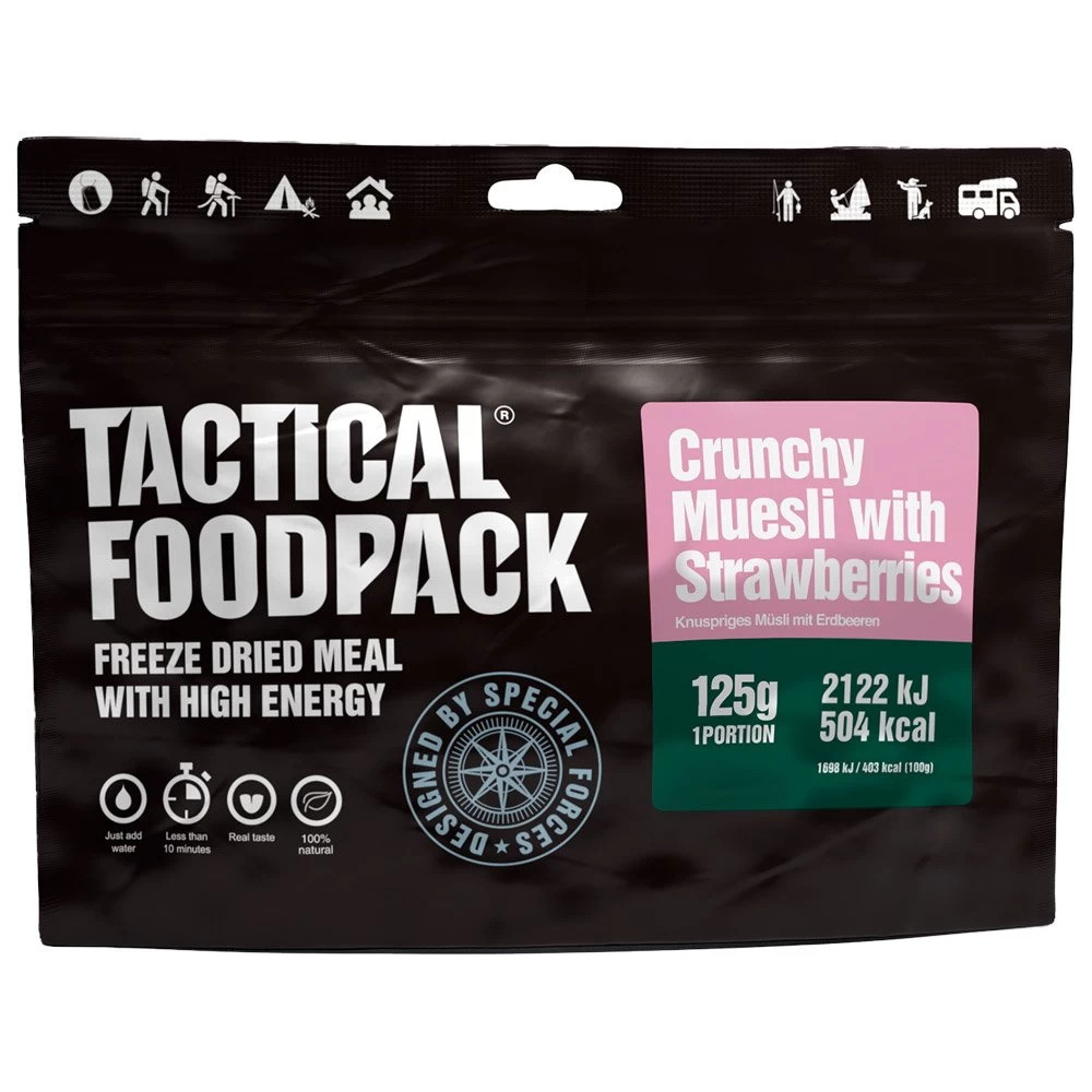 Repas Lyophilisé Tactical Foodpack Crunchy Muesli Strawberries 3 Repas Lyophilisé Tactical Foodpack Crunchy Muesli Strawberries