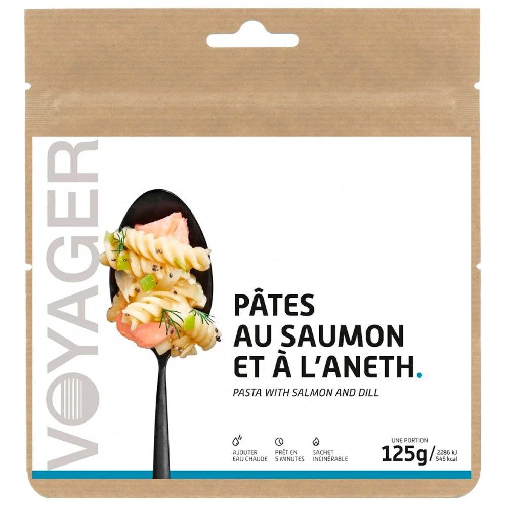 Repas Lyophilisé Voyager Pâtes Au Saumon Et à L'aneth 3 Repas Lyophilisé Voyager Pâtes Au Saumon Et à L'aneth