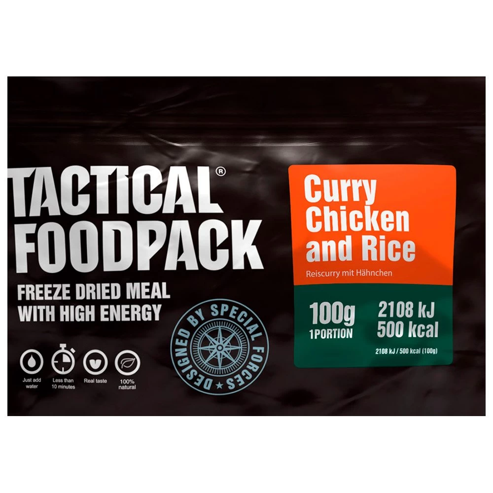 Repas Lyophilisé Tactical Foodpack Curry De Poulet Et Riz 100g 4 Repas Lyophilisé Tactical Foodpack Curry De Poulet Et Riz 100g – Image 2