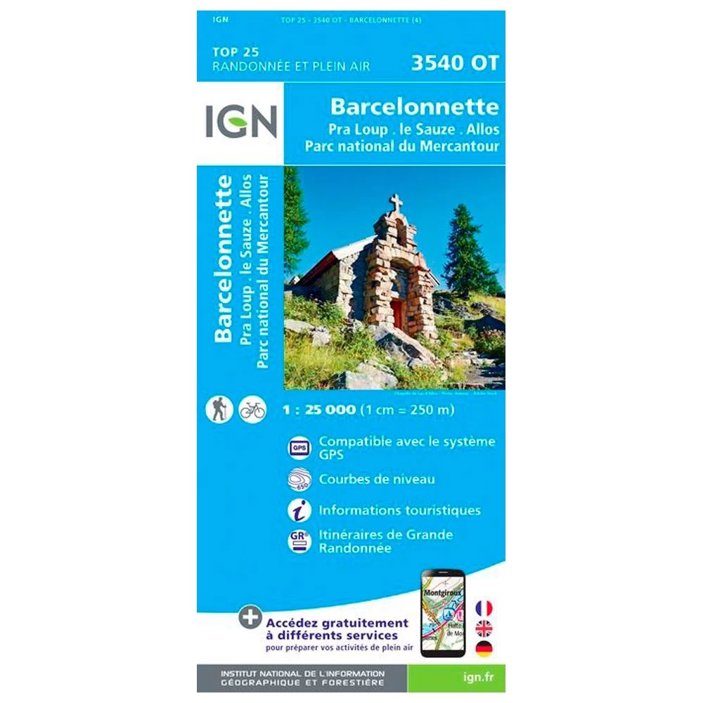 Carte IGN 3540OTR Barcelonnette, Pra Loup, Le Sauze, Allos, Parc National Du Mercantour - Résistante 3 Carte IGN 3540OTR Barcelonnette, Pra Loup, Le Sauze, Allos, Parc National Du Mercantour - Résistante