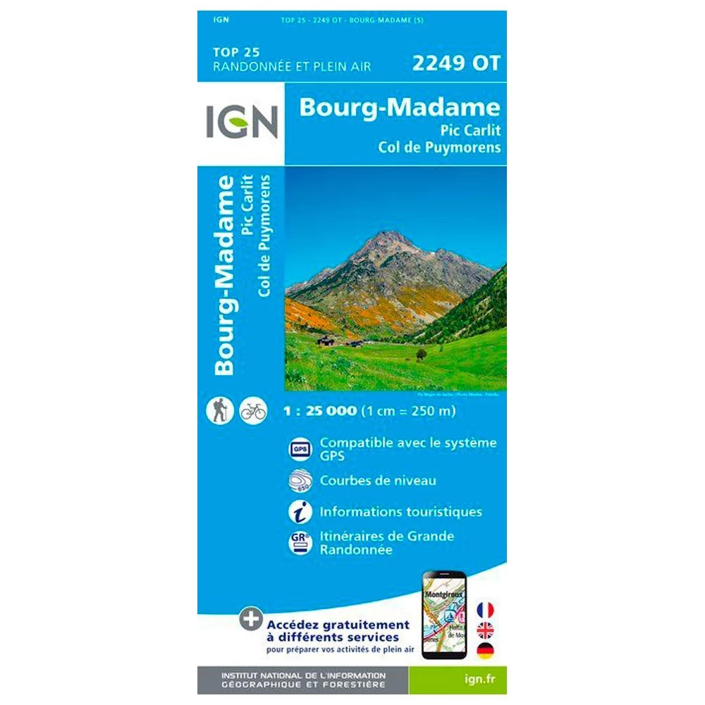 Carte IGN 2249Ot Bourg-Madame/Col Puymorens 3 Carte IGN 2249Ot Bourg-Madame/Col Puymorens
