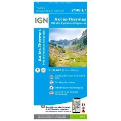 Carte IGN 2148ET Ax-les-Thermes PNR Des Pyrénées Ariégeoises