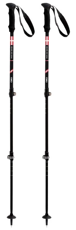 Bâton TSL Country Alu 3 Light Pays De Savoie 63- 135cm Black Red