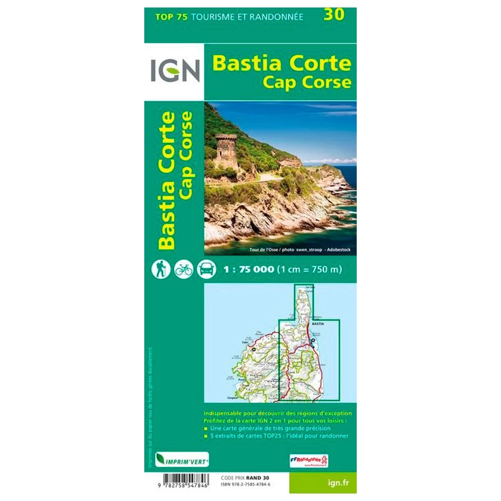 Carte IGN Bastia Corte Cap Corse 4 Carte IGN Bastia Corte Cap Corse – Image 2