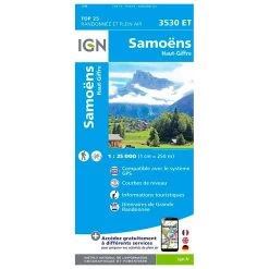 Carte IGN 3530ET 6 Samoens Haut Giffre
