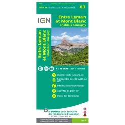 Carte IGN Entre Leman Et Mont-Blanc Chablais Faucigny