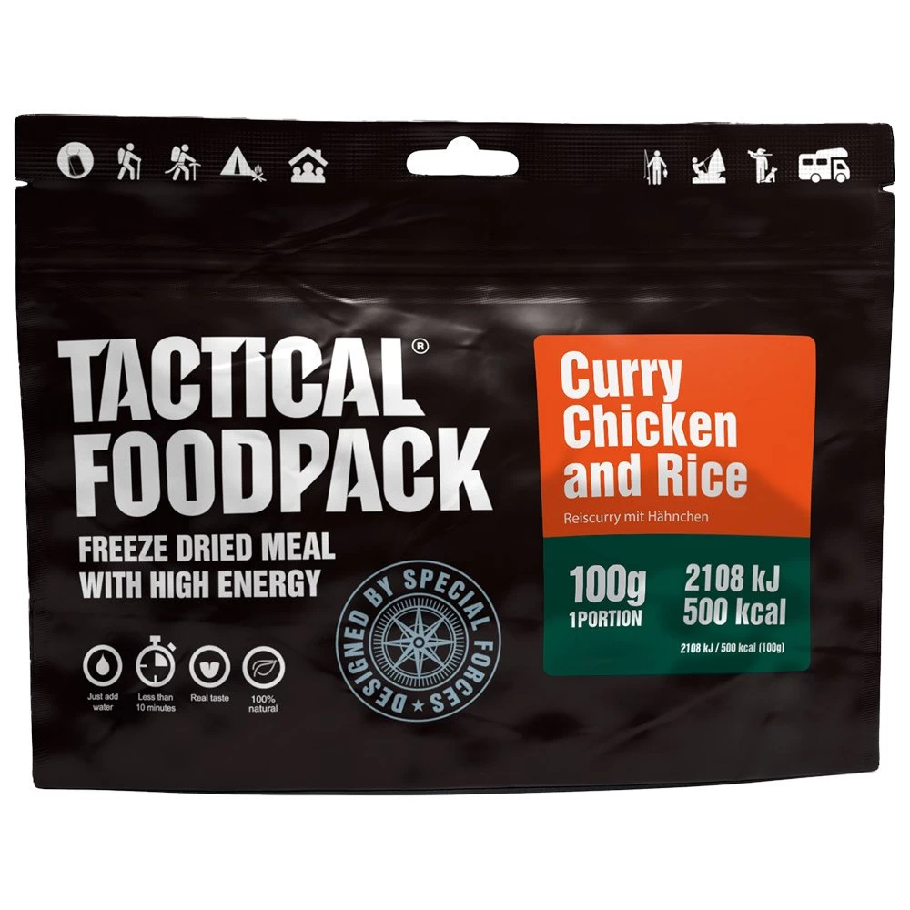 Repas Lyophilisé Tactical Foodpack Curry De Poulet Et Riz 100g 3 Repas Lyophilisé Tactical Foodpack Curry De Poulet Et Riz 100g