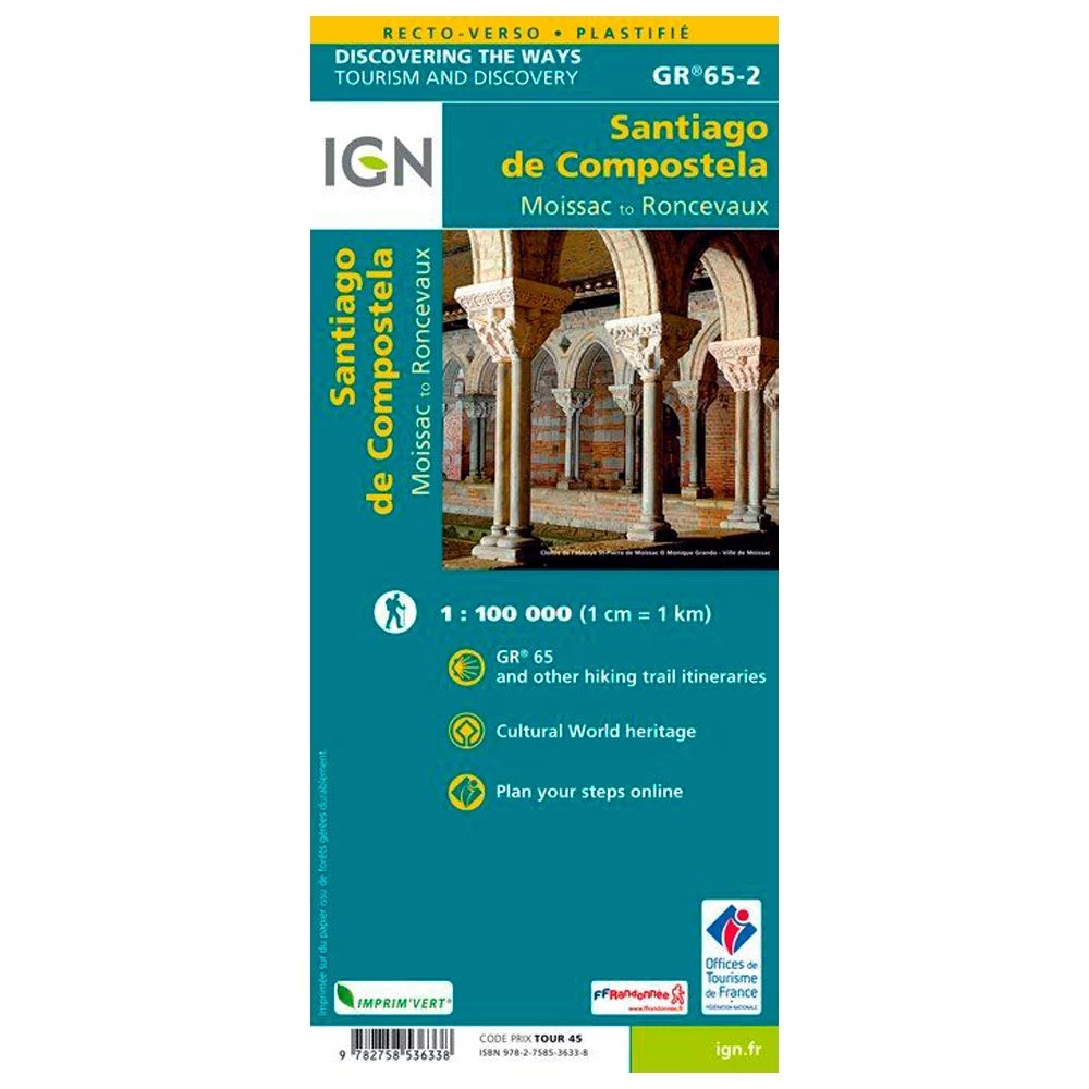 Carte IGN St Jacques De Compostelle De Moissac à Roncevaux 4 Carte IGN St Jacques De Compostelle De Moissac à Roncevaux – Image 2